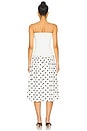 view 3 of 3 VESTIDO MIDI DE ALGODÃO CANELADO in White Multi