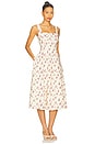 view 2 of 3 x REVOLVE Corset Pleated Midi Dress in Antique White Multi