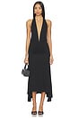 view 1 of 3 Halter Midi Dress in Black