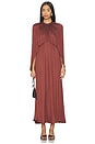 view 4 of 4 Halter Cape Midi Dress in Cherry