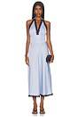 view 1 of 3 VESTIDO MIDI HALTER HALTER MIDI DRESS in Cashmere Blue