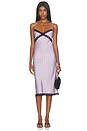 view 1 of 4 VESTIDO LENCERO DE TIRANTES CAMI SLIP DRESS in Lavander & White