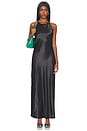 view 1 of 3 Backless Halter Dress in Black