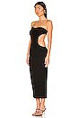 view 3 of 4 Snake chain Cut Out Maxi Dress in Black