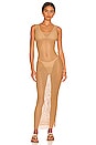 view 1 of 3 Fishnet Maxi Dress in Tan