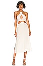 view 1 of 3 Shell Chain Halter Midi Dress in Off White
