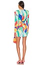 view 3 of 3 Cowl Front Dress in Abstract Watercolor