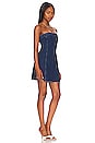 view 2 of 3 Strapless Denim Dress in True Blue