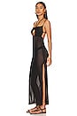 view 3 of 4 Mesh Strappy Maxi Dress in Black