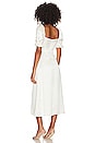 view 3 of 3 Puff Sleeve Midi Dress in Whisper White