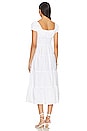 view 3 of 3 Puff Sleeve Smocked Midi Dress in Classic White