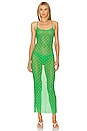 view 1 of 3 Scoop Slip Dress in Micro Polka Emerald Multi