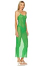 view 2 of 3 Scoop Slip Dress in Micro Polka Emerald Multi
