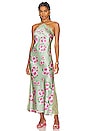 view 1 of 3 Lace Halter Maxi Dress in Sage Multi