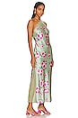 view 2 of 3 Lace Halter Maxi Dress in Sage Multi