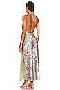 view 3 of 3 Lace Halter Maxi Dress in Sage Multi