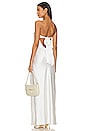 view 4 of 4 Strapless Silky Maxi Dress in White