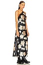 view 2 of 4 Lace Halter Maxi Dress in Blurred Roses Black Multi