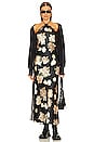 view 4 of 4 Lace Halter Maxi Dress in Blurred Roses Black Multi