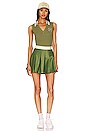 view 4 of 4 Tennis Skort in Court Green & Wheat