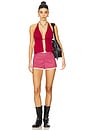 view 5 of 6 Low Rise Hot Short in Red Multi