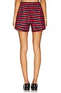 view 4 of 6 Pull On Beach Short in Red & Dark Navy