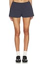 view 1 of 6 Knit Pull On Hot Short in Dark Navy & Ivory