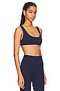 view 2 of 4 Snap Front Sports Bra in Solid Navy