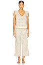 view 4 of 4 Ruffle Sleeve Boxy Top in Embroidery Polka Dot Oat & Black