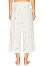 view 3 of 4 Ruffle Pull-On Pant in Embroidery Floral Ivory