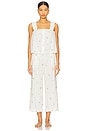 view 4 of 4 Ruffle Pull-On Pant in Embroidery Floral Ivory