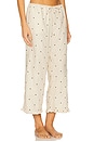 view 2 of 4 Ruffle Pull-On Pant in Embroidery Polka Dot Oat & Black