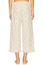 view 3 of 4 Ruffle Pull-On Pant in Embroidery Polka Dot Oat & Black