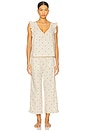 view 4 of 4 Ruffle Pull-On Pant in Embroidery Polka Dot Oat & Black
