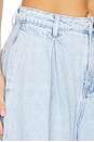 view 6 of 6 Pleated Wide Leg Jeans in Denim