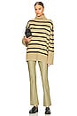 view 4 of 4 Striped Turtle Neck in Oat & Black