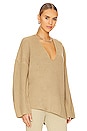 view 2 of 4 Oversized V-Neck in Oat