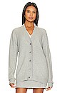 view 2 of 5 Varsity Cardigan in Light Heather Grey