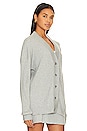 view 3 of 5 Varsity Cardigan in Light Heather Grey