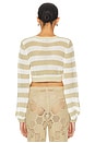 view 3 of 4 Beach Cardigan in Pale Gold & Off White