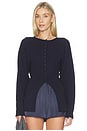 view 1 of 4 Drop Shoulder Cardigan in Dark Navy