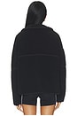view 3 of 4 Fleece Quarter Zip in Black & Dark Brown