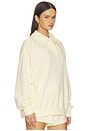 view 2 of 4 Henley Pull Over Sweatshirt in Pale Yellow