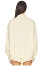 view 3 of 4 Henley Pull Over Sweatshirt in Pale Yellow