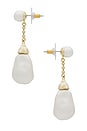 view 2 of 2 Pearl Dangle Earring in Gold Plated & Glass Pearl
