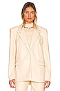 view 2 of 5 Faux Leather Blazer in Ivory