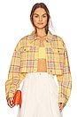 view 1 of 5 Cropped Denim Jacket in Plaid