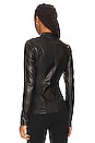 view 3 of 4 Faux Leather Fitted Moto Jacket in Black