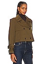 view 3 of 5 Cropped Trench Coat in Military Olive