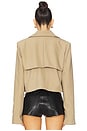 view 3 of 4 Cropped Trench Coat in Soft Brown
